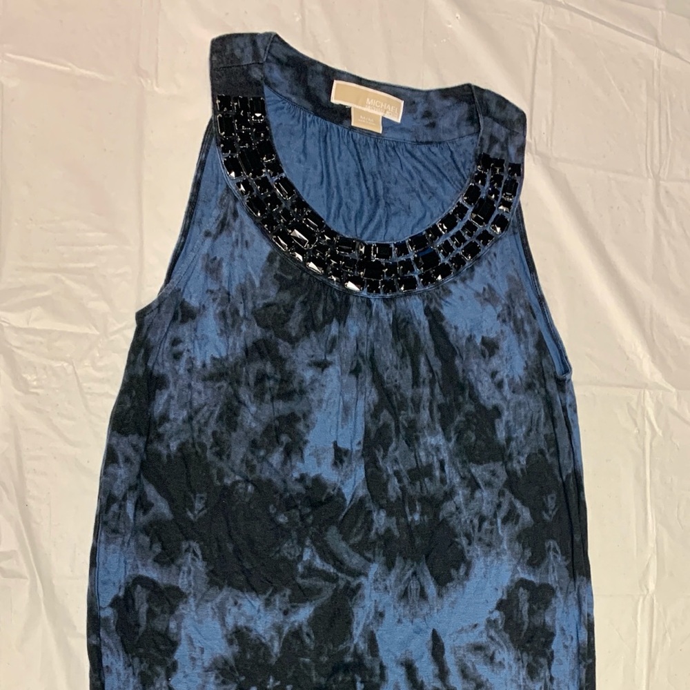 Michael Kors Tie-Dye Jeweled Dress M